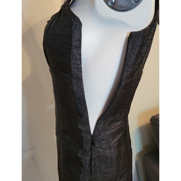 Laundry by Shelli Segal Beaded Black Sheath Short Party Dress Sleeveless Size 0 - Picture 7 of 10